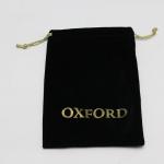 Fair Lovely Advertising Black Velvet Drawstring Bag For Sunglasses / Cell Phone
