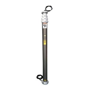 China 4.2m pneumatic telescopic mast for mobile CCTV trailer 1.5m retracted height CCTV mast electric air compressor driven factory