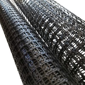 Black Polypropylene PP Biaxial Plastic Geogrid Mesh Roll for Soil Stabilization