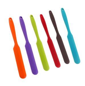 China 6Pcs Silicone Spatula Set Heat Resistant Rubber Butter Cake Cream Spatulas factory