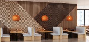 China Wall Ceiling Decorative Acoustic Slat Wood Wall Panels Sound Absorb Board factory