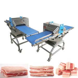 Large In-Feed Commercial Pork Belly Meat Cube Cutting Machine For Meat Processor