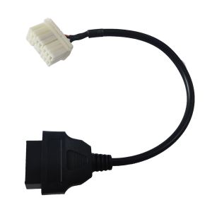China ABS PVC OBD2 Connector Cable 12 Pin Male Female For Car Diagnostic on sale