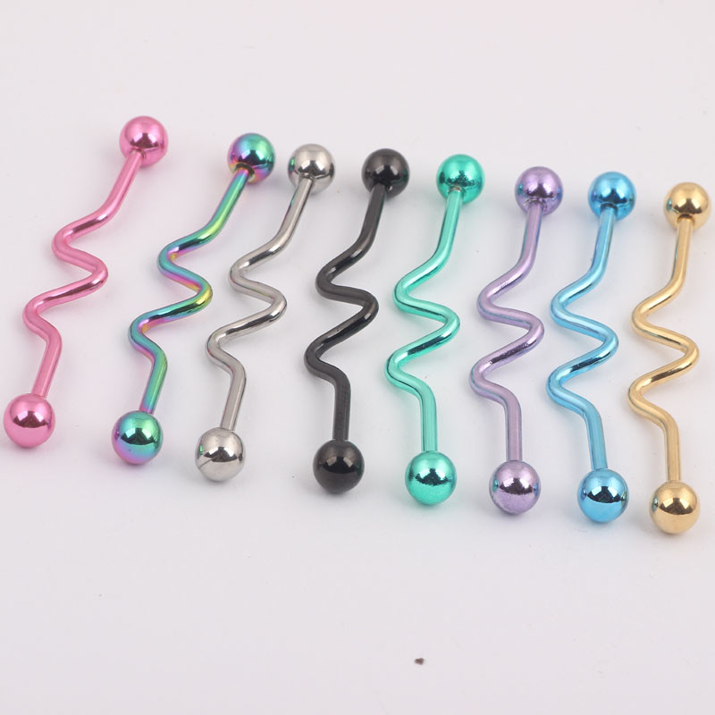 Fashion body piercing jewelry industrial barbell earrings on hot sale