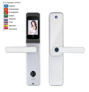 China S802Pro Fingerprint Code Door Lock 8 Language Video Doorbell Smart Lock factory