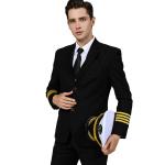 100% Cotton Custom Airline Pilot Uniform Captain Work Clothes Uniform Customer