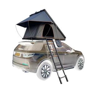 China Straight Bracing Type Clamshell Aluminum Car Hard Shell Rooftop Tent for 4 Person factory
