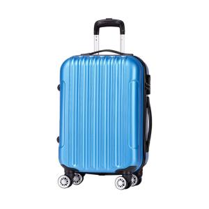 China Combination Lock Navy Blue ABS ODM 4 Wheel Trolley Luggage factory