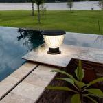 Garden LED Solar Outdoor Waterproof Decoration All In One Lamp Pillar Light
