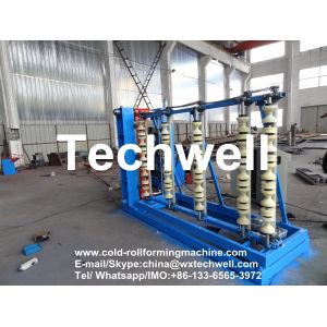 China Vertical Hydraulic Roof Panel Roll Forming Machine for Curving Color Coating Steel Roof Sheet factory