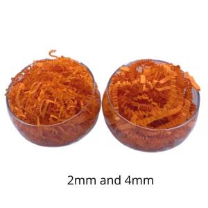 China 10g / Bag No Smell Glitter Orange Recycled Shredded Paper Crinkle Paper factory