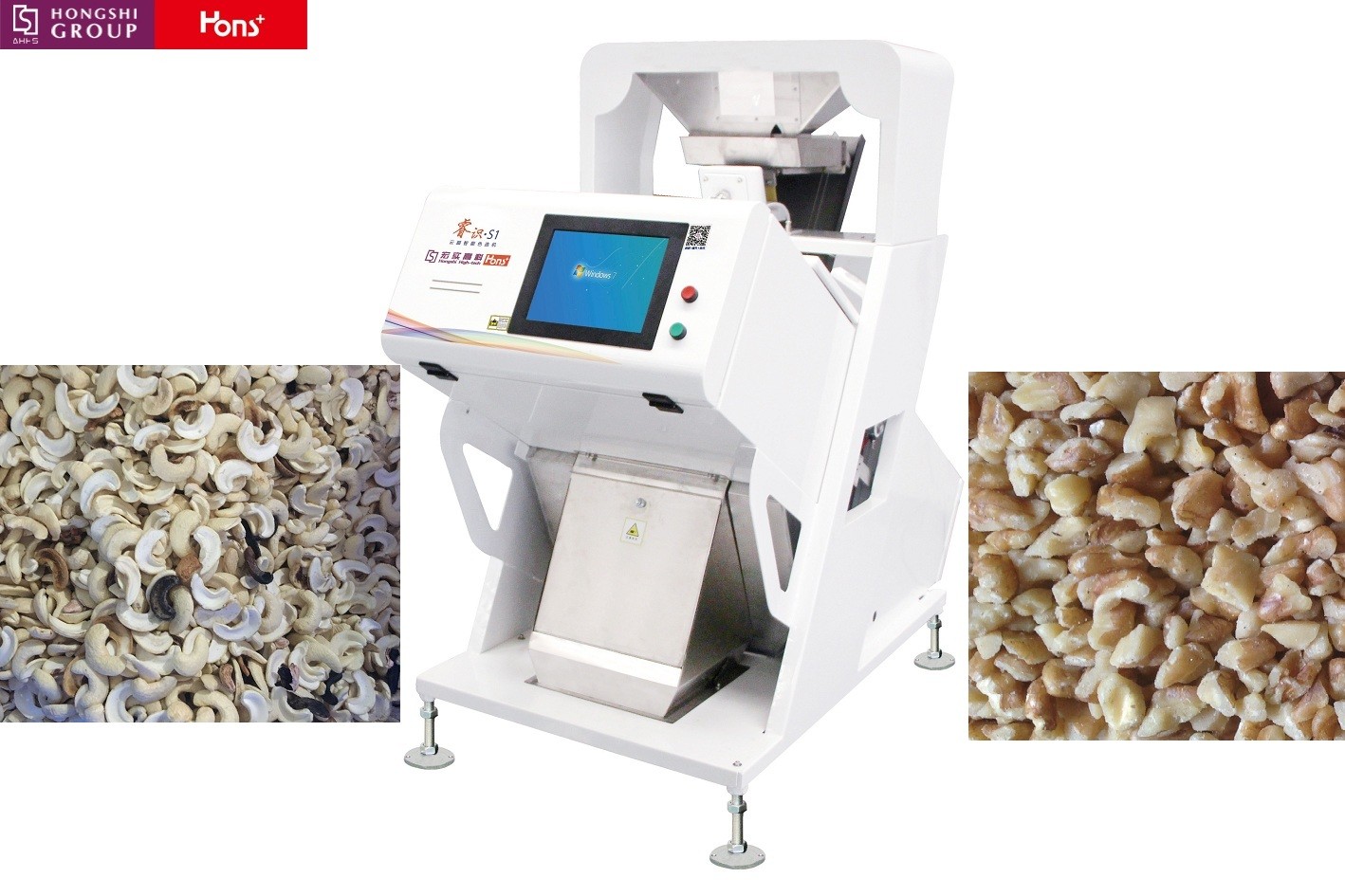 CCD Sensor Mini Rice Grain Sorting Machine 63 Channels