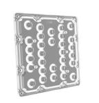 Square Clear LED Ceiling Light Lens Plastic 90 Degree 5050 For Tunnel Lighting