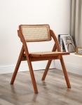 OEM Service Accepted Natural Rattan Solid Wood Dining Chair Furniture with