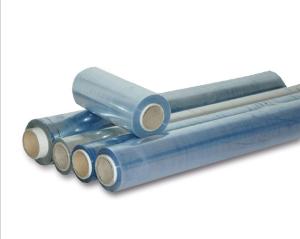 China 0.2mm Blue PVC Lamination Film 245cm Width 40kg Transparent Sheet For Packing factory