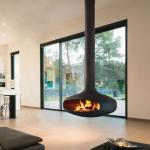 Indoor Decorative Hanging Heavy Duty Wood Burning Fire Pit In Living Room