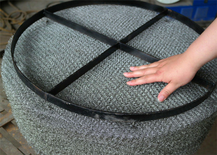 Ss 304 Knitted Wire Mesh Mist Pad For Vapor Liquid Filter / Chemical Tower