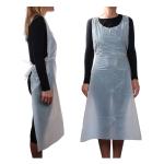 Sanitary Plastic Disposable Aprons Blue / White For Food Industry