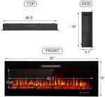 Household Decorative 3D Electric Fireplace with 9 Flame Colors and Metal