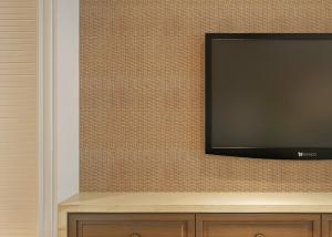 China Eco - Friendly 3D Bamboo Weaving Removable Wall Coverings With 0.45*10M factory