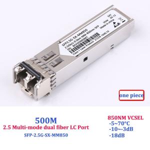 China Dual LC Port 2.5G Sfp Transceiver Multi Mode Single Mode Gigabit Sfp Module factory