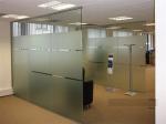 Clear Tempered Modern Office Glass Partition System Easy For Cleaning