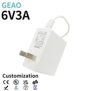 China Industrial 6V 3A Wall Mount Power Adapters 18W 100VAC - 240VAC factory