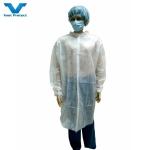 Waterproof Nonwoven Lab Coat Uniform For Workwear Visitor Closure Zipper OEM