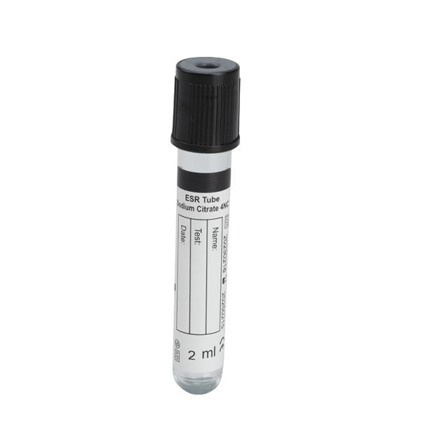 Medical Disposable Vacuum Blood Collection Sodium Citrate Tube ESR Tube Black