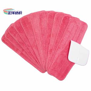 China Microfiber Wet Cleaning Mop Red Multi Usage 5.5&quot;X18&quot; 3 Ply Wet Mop Head factory