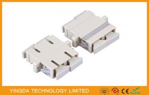 China PBT White Plastic MM DX Fiber Optic Adapter / Coupler , SC Duplex Adapter factory