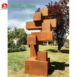 Outdoor Weathering Metal Art Garden Corten Steel Sculpture For Landscaping