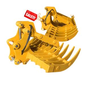 China Mini Excavator Root Rake Bucket , Kobuta Mini Excavator Brush Rake factory