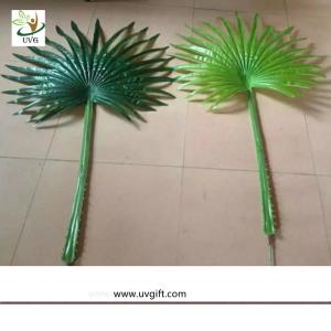 China UVG environmentally friendly material fake plastic Fan palm leaves for indoor trees decoration PTR063 factory
