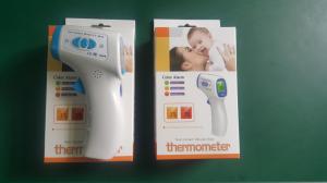 China White Lcd Display Tricolor Backlight Digital Infrared Thermometer Body Temerature Test factory