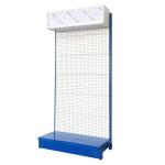 Factory Custom Size Color blue super market display racks sided steel modern