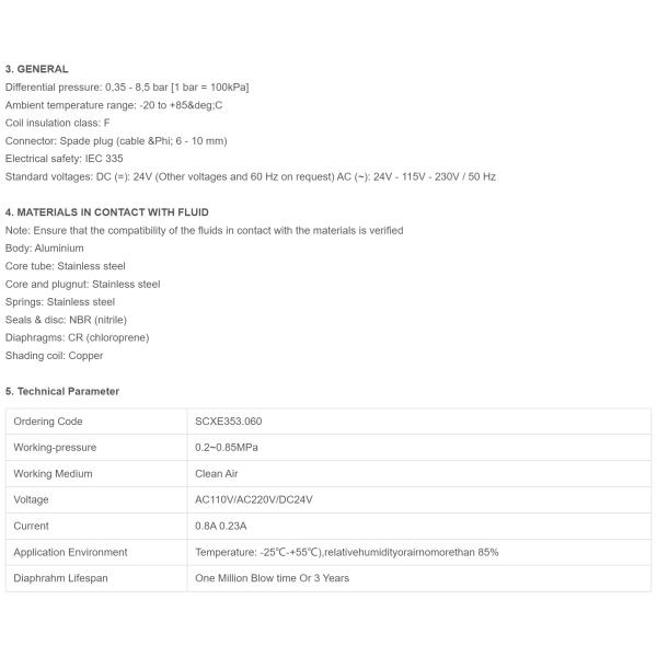 New ASCO Series SCXR353G230 3 Inch Submerged Pulse Valve