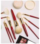 Red Wood Handle Powder Foundation Brush Single Rose Type Appearance CNAS