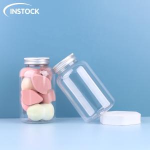 China Eco Friendly 500ml Empty Food Plastic Jar With Aluminum Lid And PET Cap factory