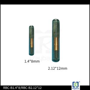 China Pet Injectable Transponder Glass Tube Animal Rfid Tags Rfid Injection Chip Size 3*13mm factory