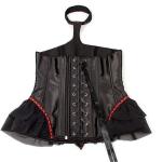 Polyester S Halter Bustier Dress Red And Black Bustier And Corset