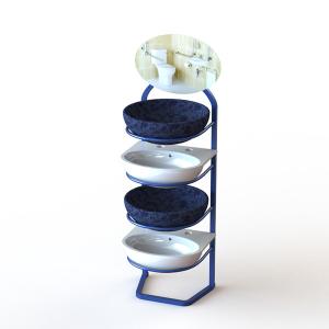 China One Side 4 Tiers Flooring Display Stand for Bathroom Sinks factory