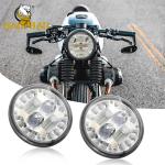 Circle 5 Inch White Yellow Aluminum Motorcycle Fog Light