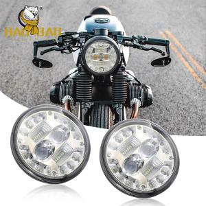 China Circle 5 Inch White Yellow Aluminum Motorcycle Fog Light factory