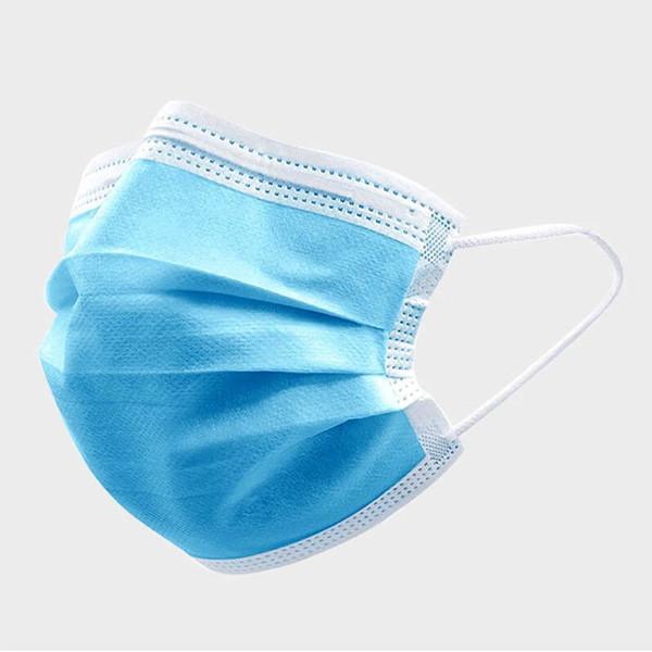 3 Ply Non Woven Face Mask Disposable Protective Durable Earloops High Barrier