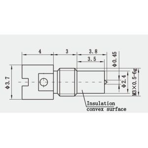 SMP Male Bulkhead PCB Mount RF Connector With Insulation Convex Surface