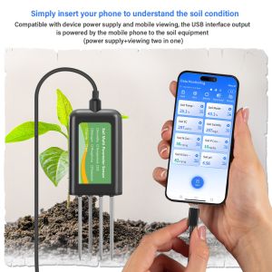 8-in-1 Soil Sensor For Android NPK PH Moisture EC Salinity Meter