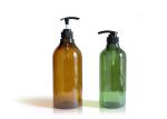 1000ml Amber PET Cosmetic Bottles Round Body And Narrow Neck High Capacity