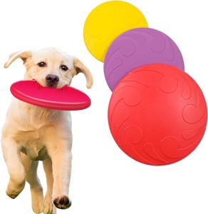 China Red Purple Dog Training Interactive Toy Puppy Flyer Toy Dog Flying Saucer factory