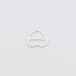 10mm Bra Adjustable Slider White Heart Shape Slider Metal With Nylon Coated
